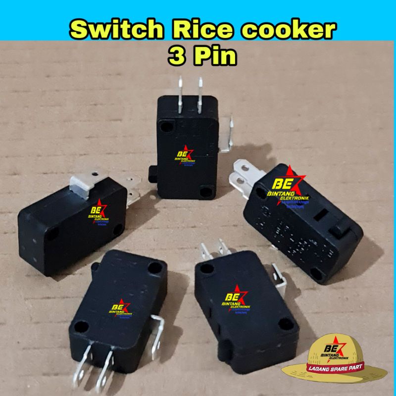 Micro Switch 3 Pin Rice cooker Saklar Otomatis Mejikom Kaki 3