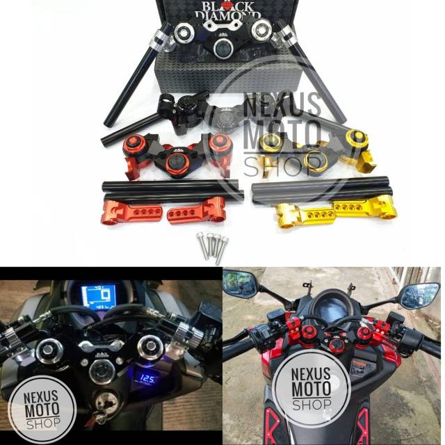 stang jepit black diamond nmax stang black diamond yamaha nmax 155