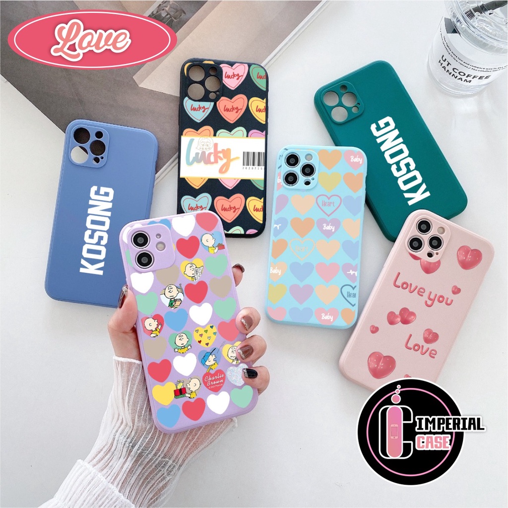 CASE CASING SOFTCASE SILIKON MACARON PELINDUNG KAMERA LOVE OPPO VIVO SAMSUNG XIAOMI REALME IPHONE AL