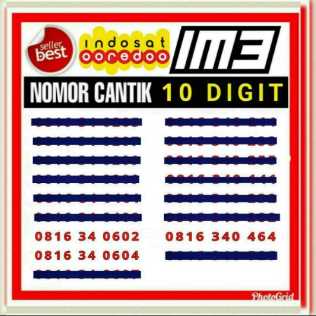 OBRAL NOMOR CANTIK 10 DIGIT IM3 INDOSAT MURAH