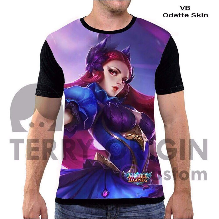 Kaos Terlaris Mobile legends Odetteskin 3d Fullprint