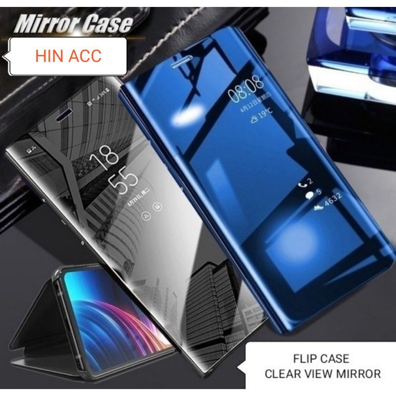 Flip case mirror redmi poco x3, note 5,note 7,note 8,note 8 pro,note 9