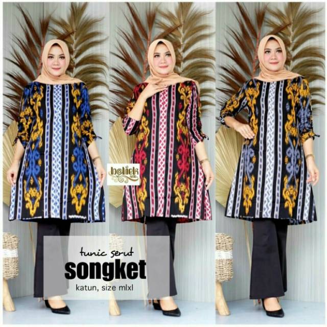 Murah Terlaris SERUT GENES JELITA TUNIC NAVBOR YELBOR WHITBOR CREAMBOR TUNIK BATIK