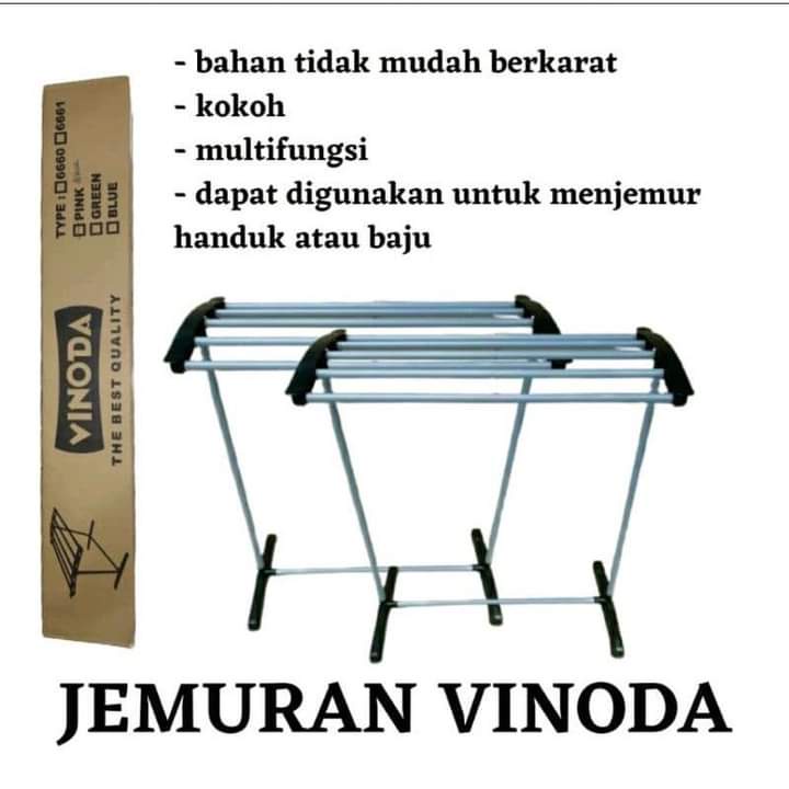 JEMURAN HANDUK VINODA HITAM / RAK JEMURAN LIPAT