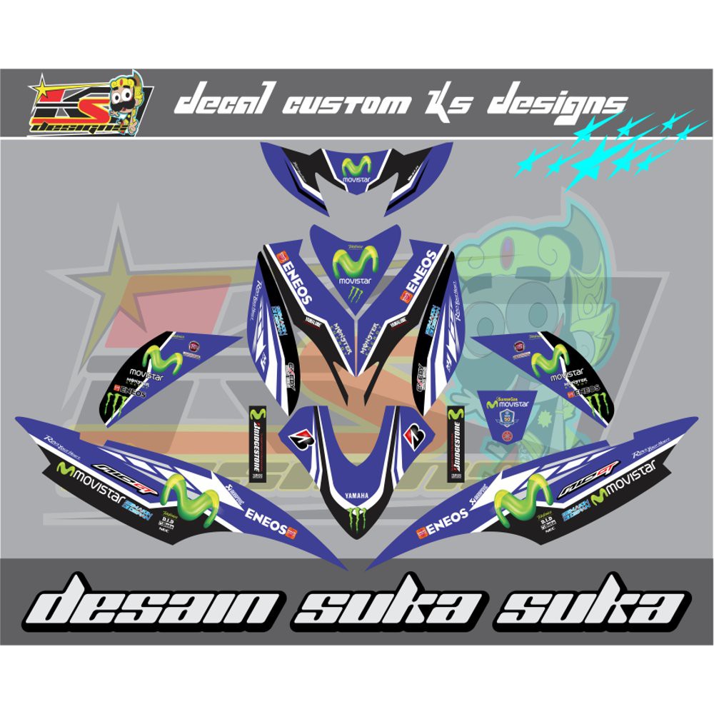 decal mioGT movistar biru Best Quality