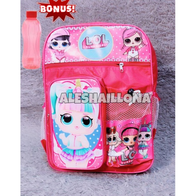 PROMO PAKET KOMPLIT TAS ANAK TAS RANSEL SEKOLAH ANAK TERBARU MOTIF LOL BANYAK BONUS NYA