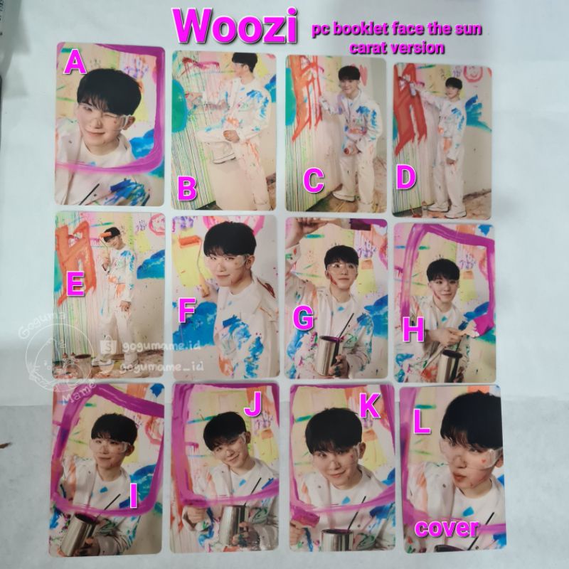 GOGUMAME ☆ Face The Sun Seventeen Carat Version PC Photocard Official Murah S.Coups Jeonghan Joshua 