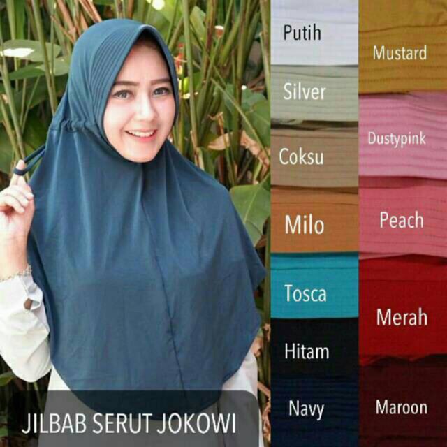 JILBAB INSTAN serut adiba / jokowi serut polos adiba TERMURAH JAKARTA