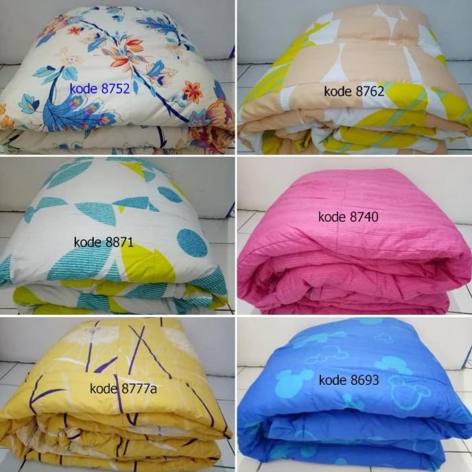 bedcover tanpa sprei ukuran 200x200 bahan perca My Love