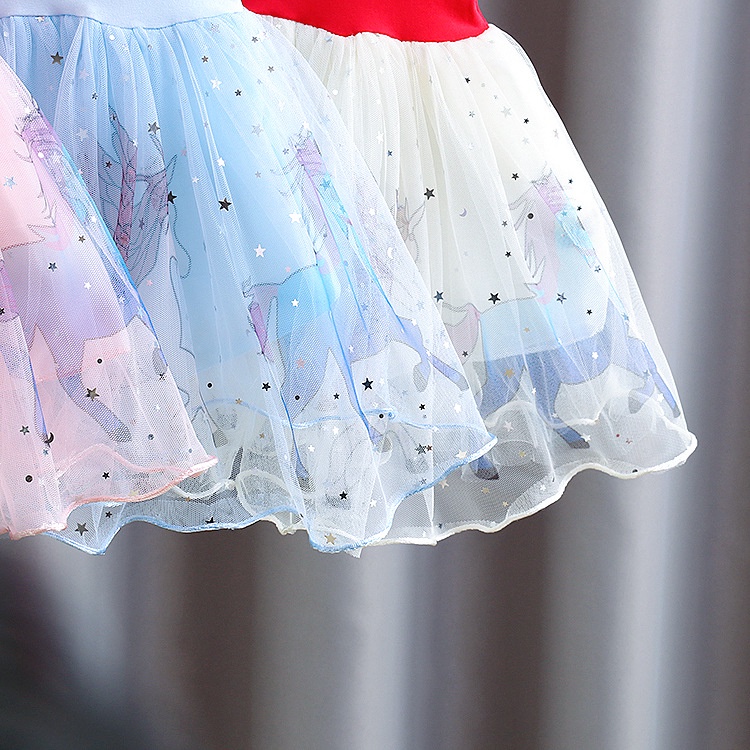 Gaun Dress Tutu Anak Perempuan 1 2 Tahun Bayi Perempuan 0 6 Bulan Unicorn Newborn Pesta Dress Korea - Dres Fashion baby korean Import premium Dress Anak Perempuan  Dress anak tutu mini gaun pesta anak bayi perempuan import GAUN BAYI PESTA-5