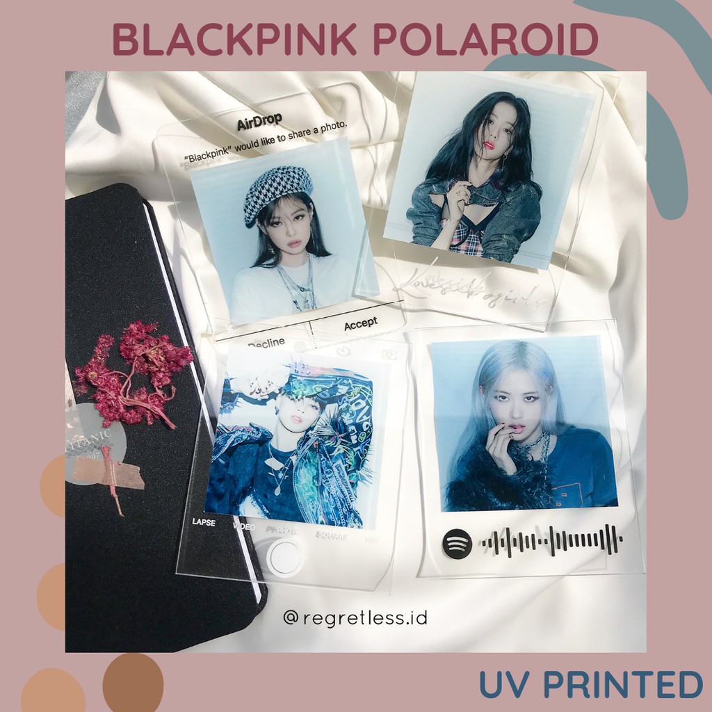 

Acrylic Polaroid Blackpink Free Magic Tape | UV Printed 9x11cm