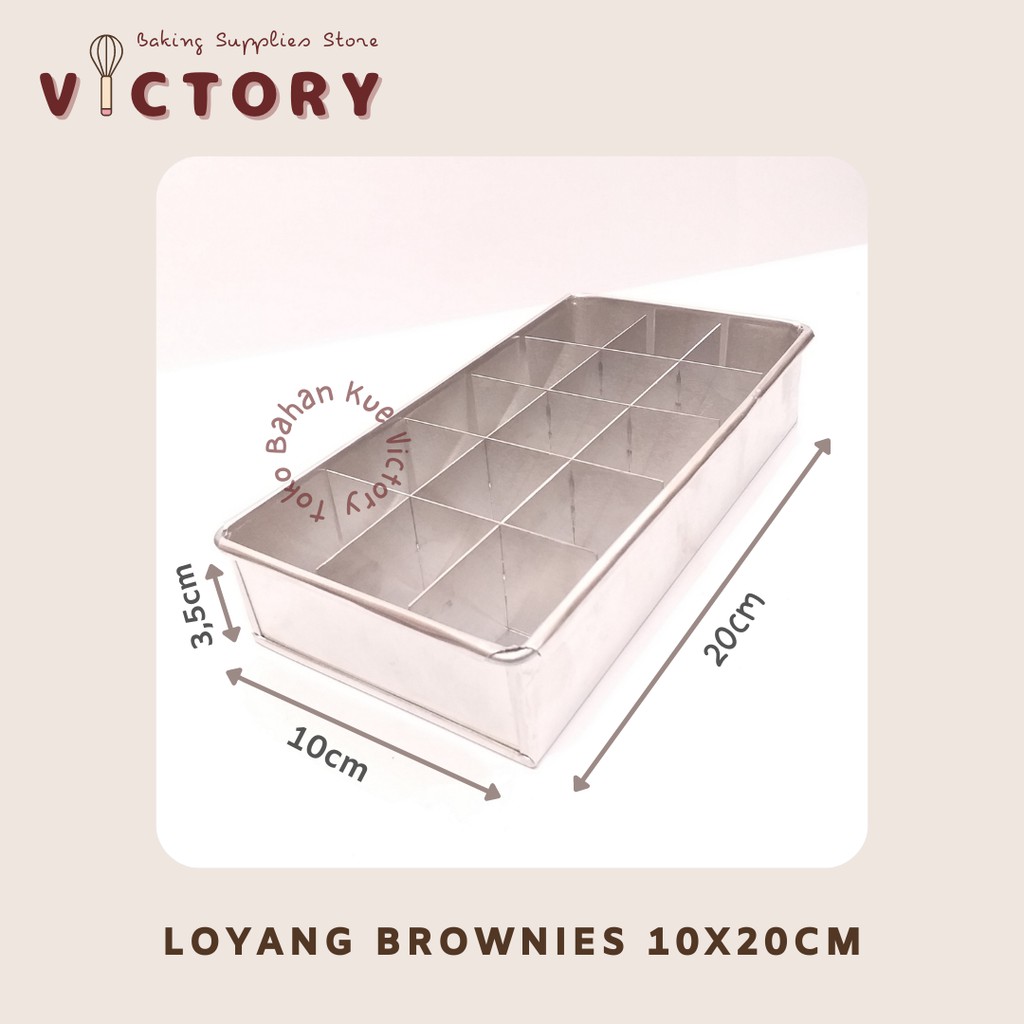 Loyang Brownies Sekat 10x20cm (3x5) TEBAL