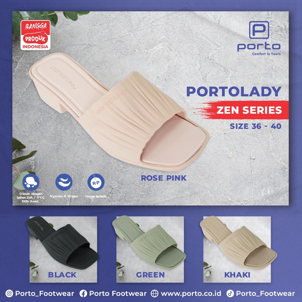 Sandal Slop Kerut Import Mokaya 2039-49 Atau Porto Lady ZEN