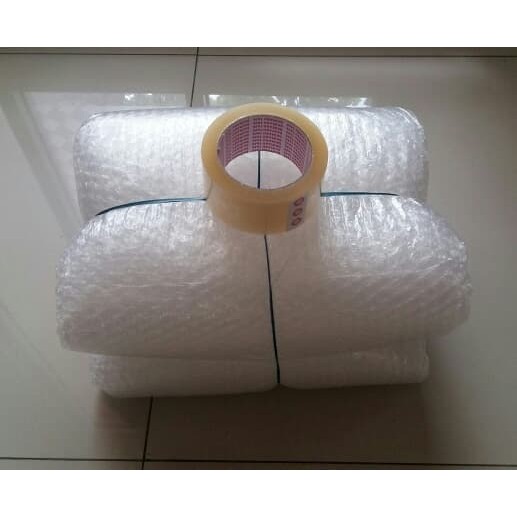 

Plastik Bubble Wrap 5m x 125cm dan Lakban Bening 1pcs