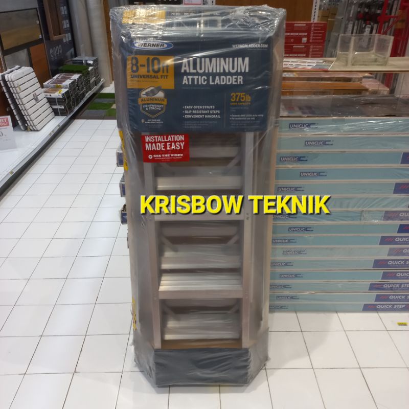 Tangga Loteng KRISBOW WERNER Lipat Aluminium ORIGINAL USA