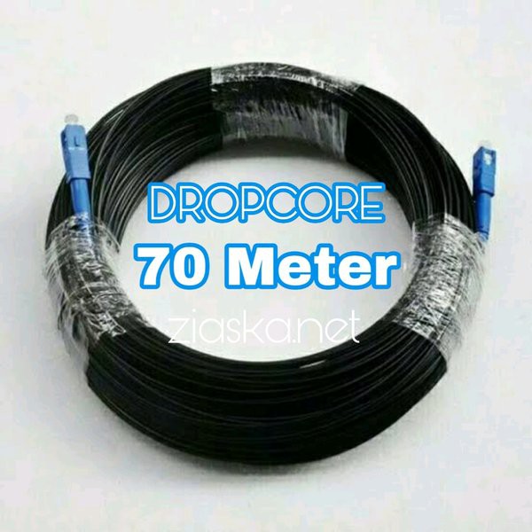 Obral kabel FO Dropcore Precon 1 core 70m fiber optik ftth rt rw net