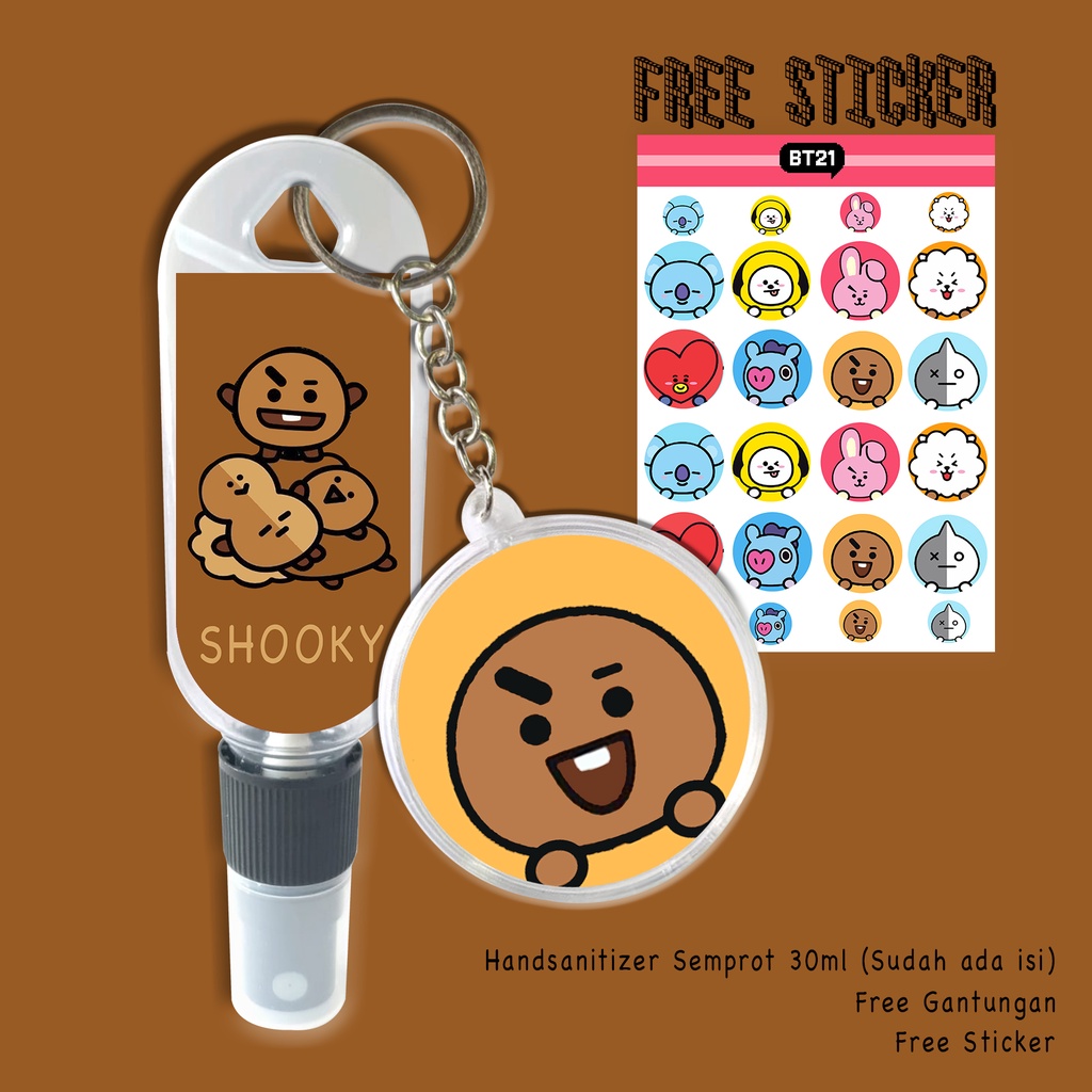 (FREE GANTUNGAN KUNCI + STICKER )HAND SANITIZER SPRAY R BABY B T 2 1 NAMES