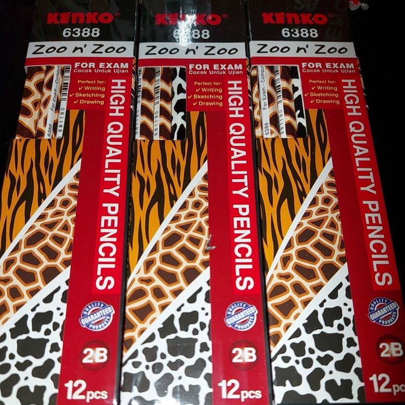 

pencil kenko type 6388 zoo n zoo 2b ( harga 4 lsn 48pcs)