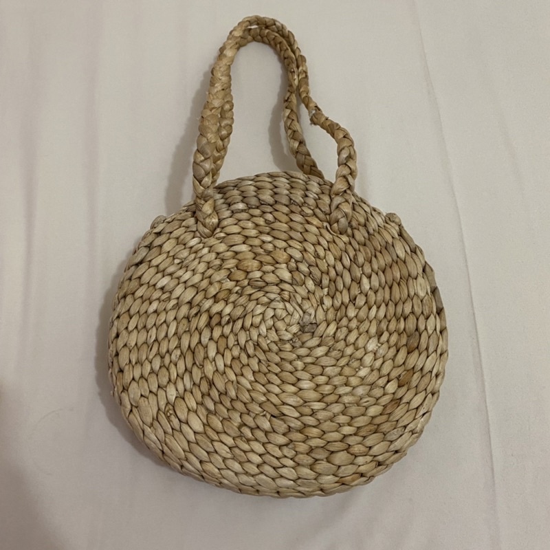 Rattan bag tas rotan anyam bali bulat rajut murah termurah lucu bagus