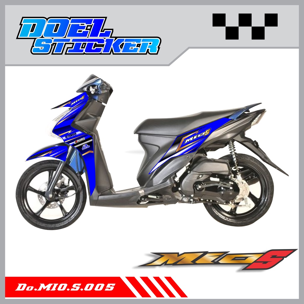 STICKER STRIPING YAMAHA MIO S - STICKER STRIPING LIST VARIASI HOLOGRAM , CROME YAMAHA MIO S DOEL 006