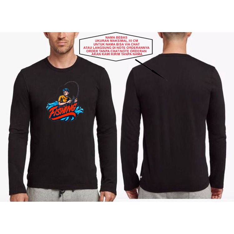 (BAYAR DI TEMPAT) KAOS BIG SIZE JUMBO XXL XXXL PRIA T-SHIRT KAOS MANCING KAOS FISHING FREE NICK NAME
