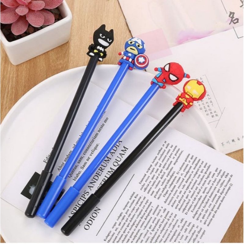 

BOLPOIN/PULPEN/PENA GEL LUCU KARAKTER MINION MARVEL DORAEMON
