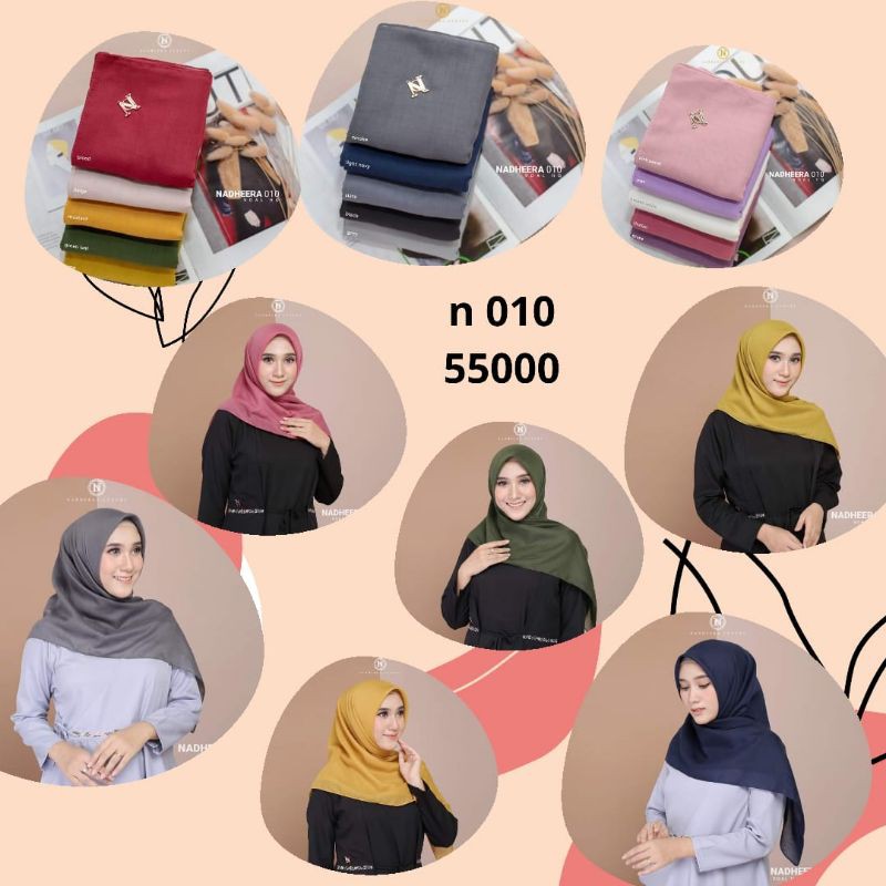 KERUDUNG SEGIEMPAT POLOS MURAH BY NADHEERA LUXURY