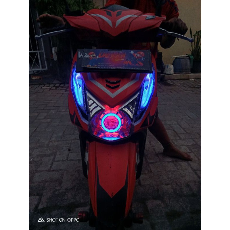 Lampu Projie & Alis Beat Fi 2014/2015 Komplit l Custom Headlamp Reflektor Beat fi l Lampu Depan Beat