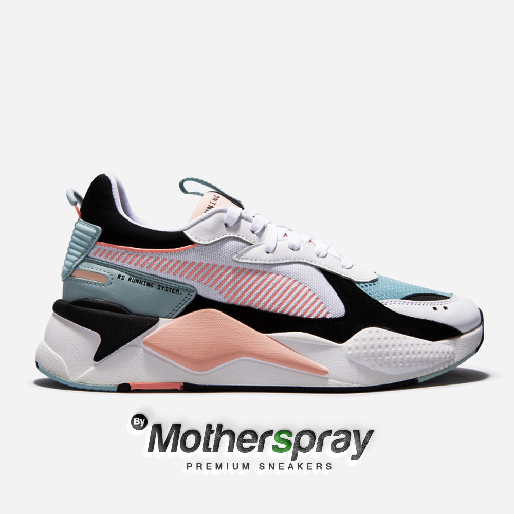 puma rs fast white peach blue