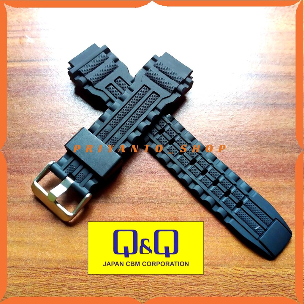 Strap Tali Jam Tangan QQ Q&amp;Q M147 Qnq M-147 Qnq M147 M 147 HITAM