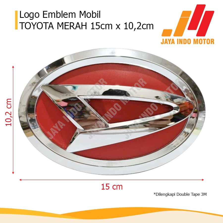 Logo Emblem Mobil Daihatsu 15 Cm x 10,2 cm Merah