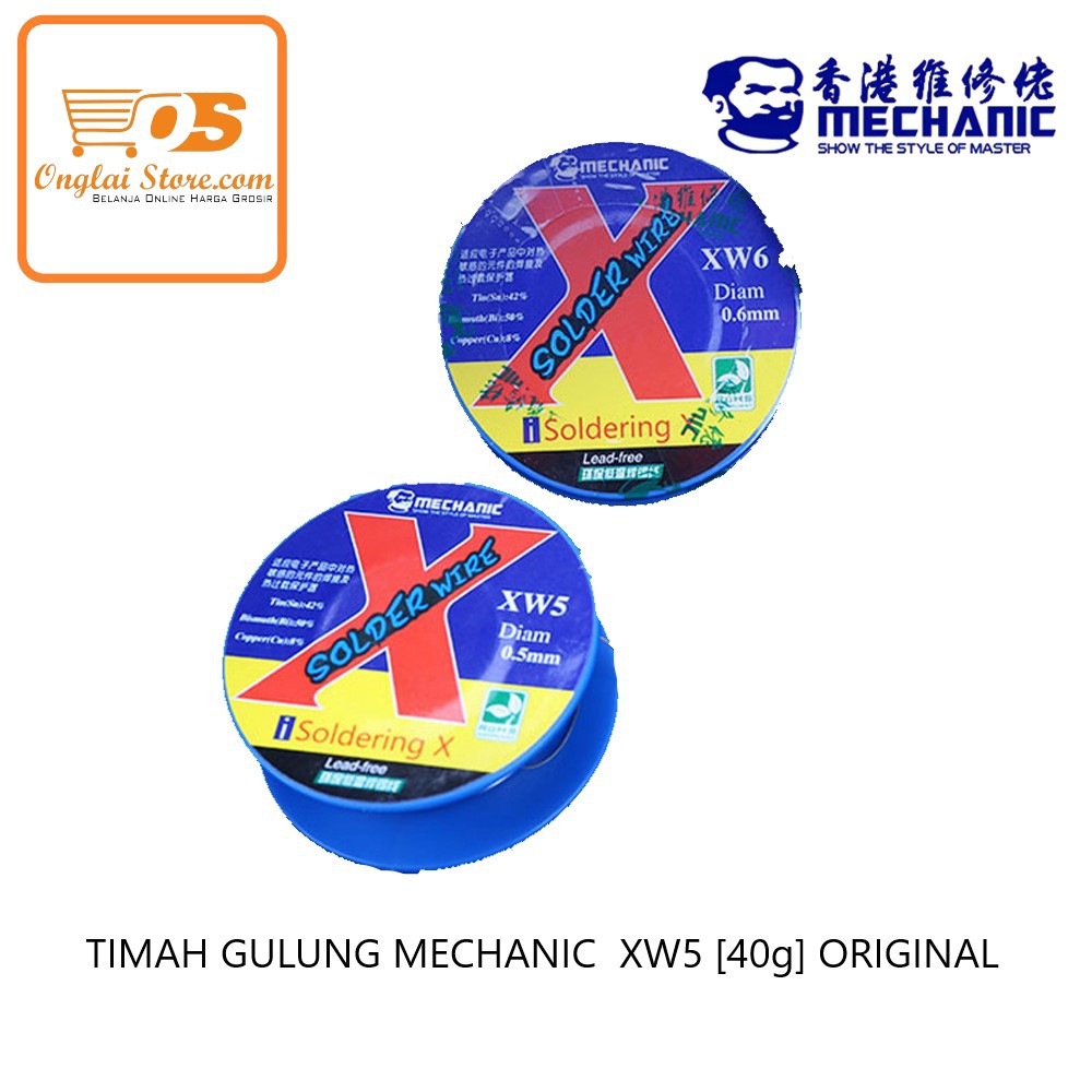TIMAH GULUNG MECHANIC I SOLDERING X XW5 [40g] 0.5MM ORIGINAL