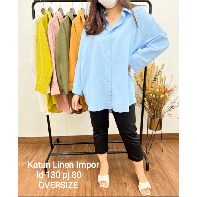 Kemeja Katun Linen JUMBO