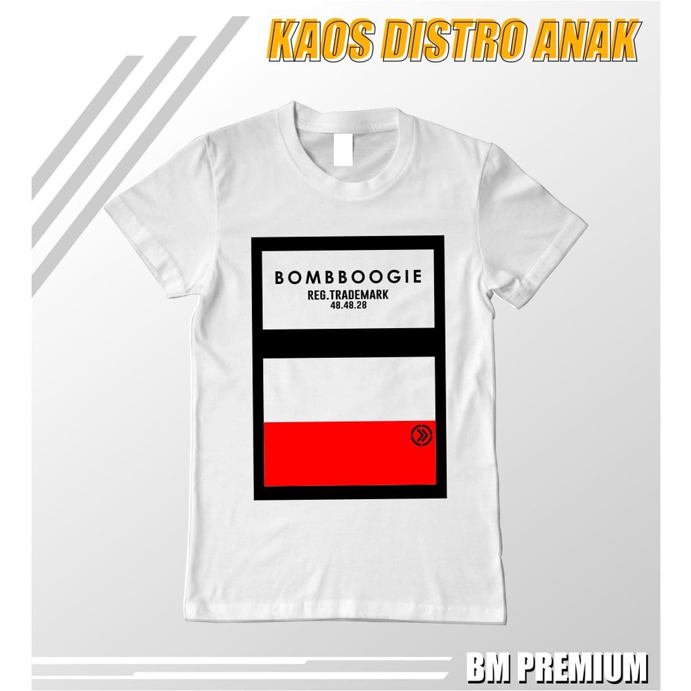 KAOS BOOMBOGIE ORIGINAL/KAOS DISTRO PREMIUM KIDS MOTIF 16 BUAT PEMILIHAN WARNA KAOS ADA DI VARIASI