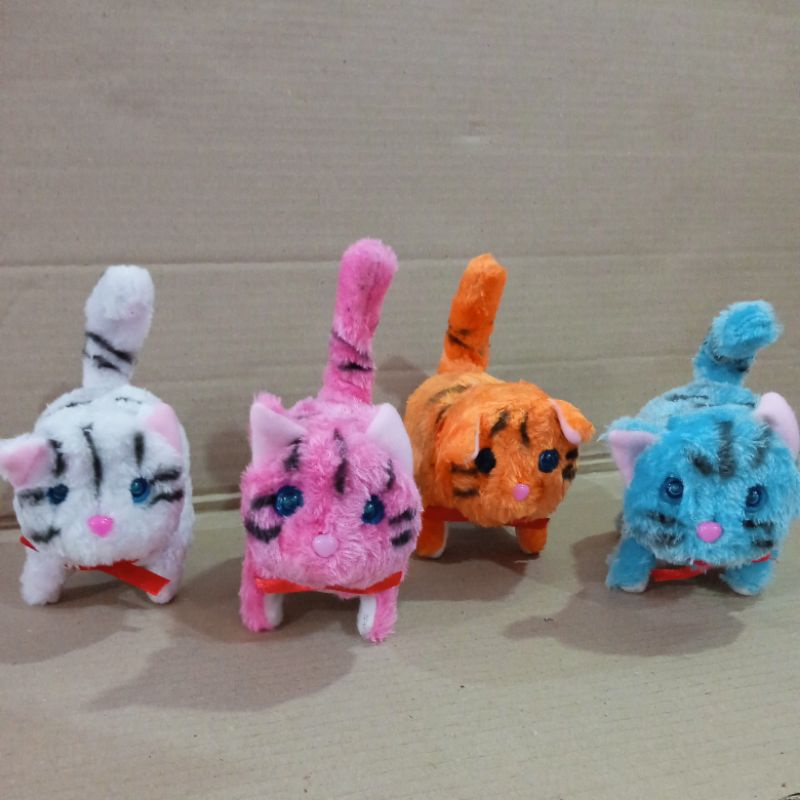 Mainan kucing meow mainan kucing berjalan kucing orens mainan anak laki-laki mainan anak perempuan