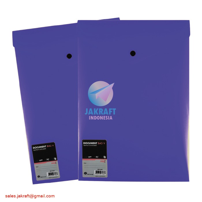 

TERMUURAAH Map Kancing Document Bag Button V Warna Ungu Purple Folio FC F4 Tebal bagus