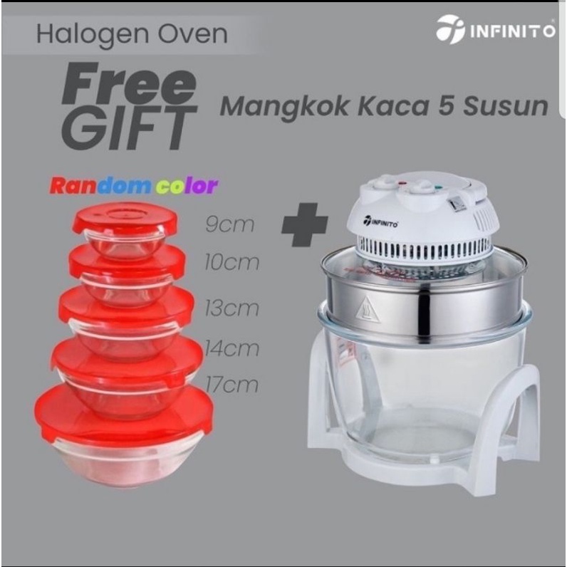 PROMO.. Air Fryer INFINITO Oven Halogen Tembus Pandang Low Watt