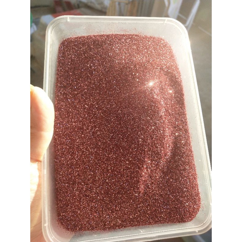 SERBUK GLITTER DUSTY PINK KODE B22 PER 25 GRAM