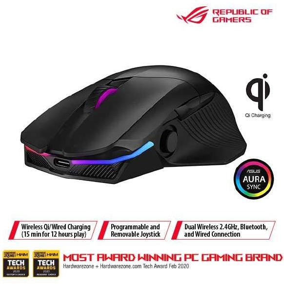 ASUS ROG Chakram RGB Wireless Gaming Mouse with Qi Charging