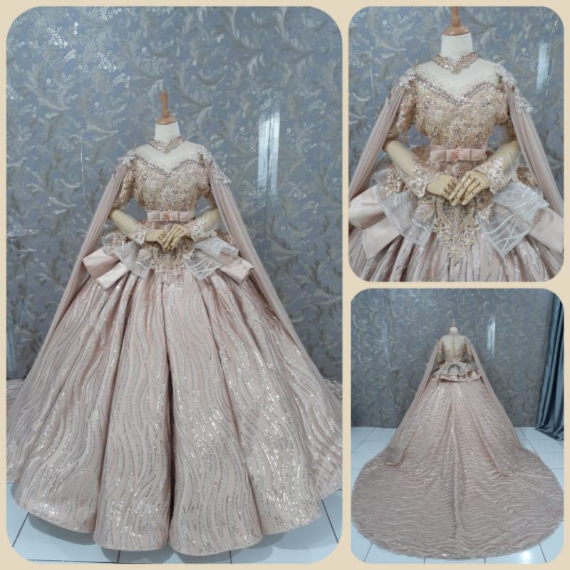 Gaun pengantin kebaya ballgown