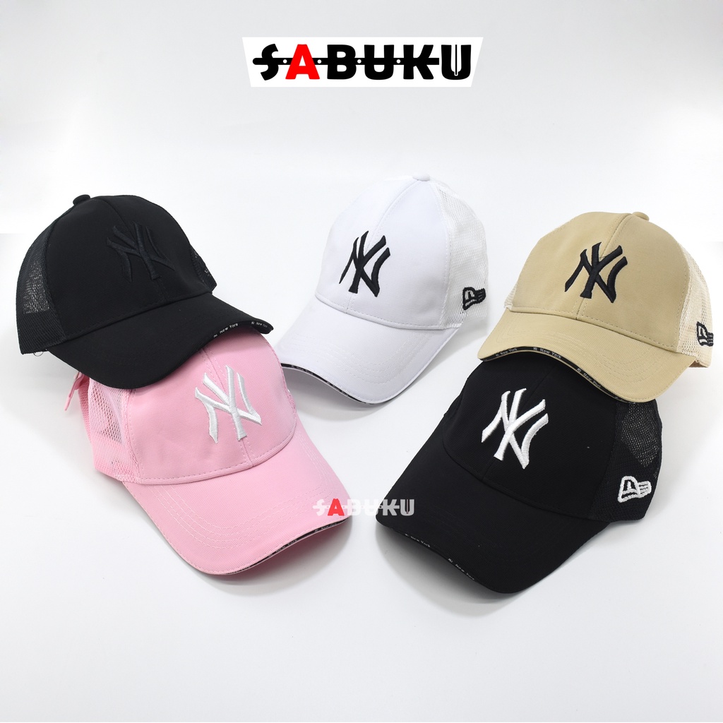 Topi Baseball Pria/Wanita Topi Sport Korea Topi Pria Distro Casual Hat Model Kekinian Anak Muda Bordir NY - 255