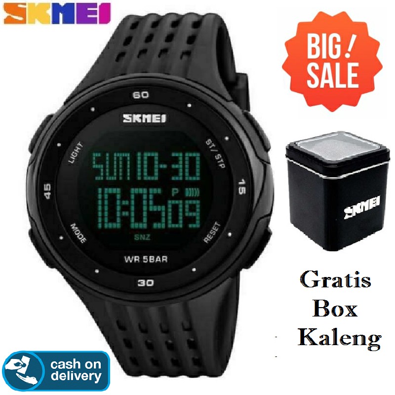 Jam Tangan Pria Digital SKMEI 1219 Water Resistant 50M 100% Original