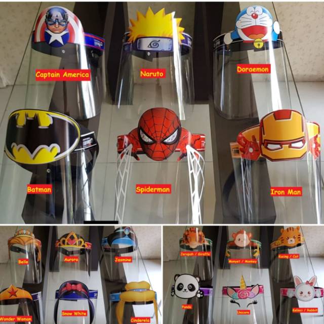 Faceshield anak karakter