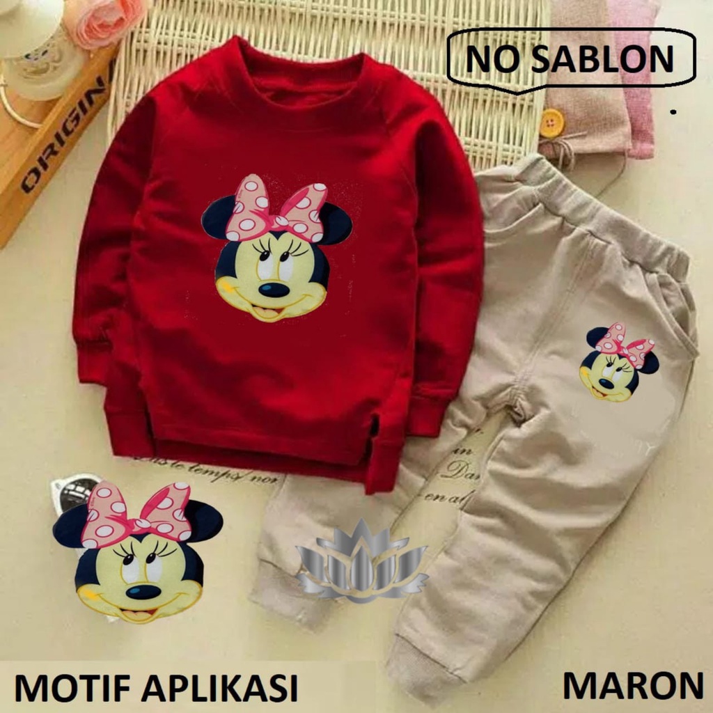 BO - SETELAN MICKEY BUCK / SETELAN SWEATER ANAK / FASHION ANAK/ PAKAIAN ANAK / SETELAN ANAK TERMURAH