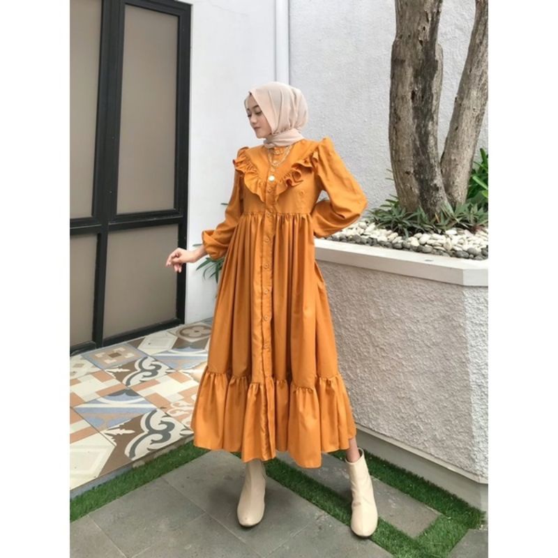 midi dress dada rempel/midi dress rempel/midi dress crinkel