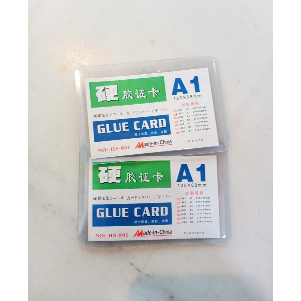 NAME TAG PLASTIK ID CARD TANDA PENGENAL A1 ( 9,9 CM X 6,8 CM ) HORISONTAL LANDSCAPE