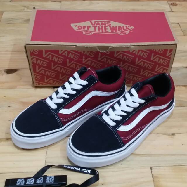 VANS OLDSKOOL DK BURGUNDRY TERLARIS TERMURAH TERBAIK ASLI