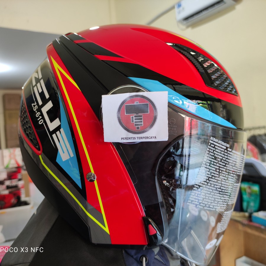 ZEUS ZS610 DRED 027 YELLOW BLUE - Helm Zeus ZS 610-3