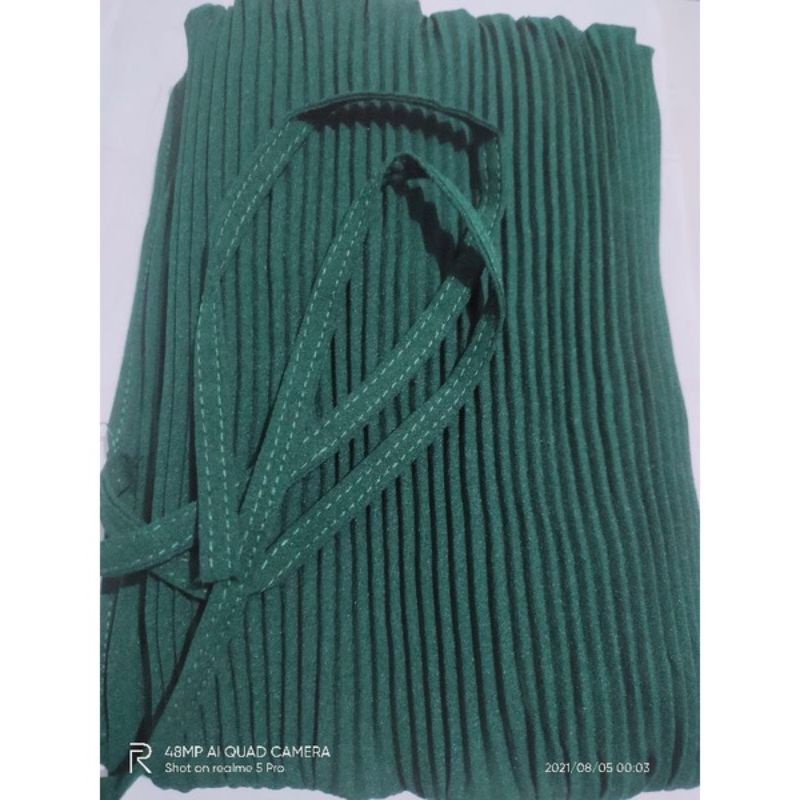 PROMO JILBAB INSTAN BERGO PLISKET LIDI/JILBAB PLISKET MARYAM 70x80-Ijo botol