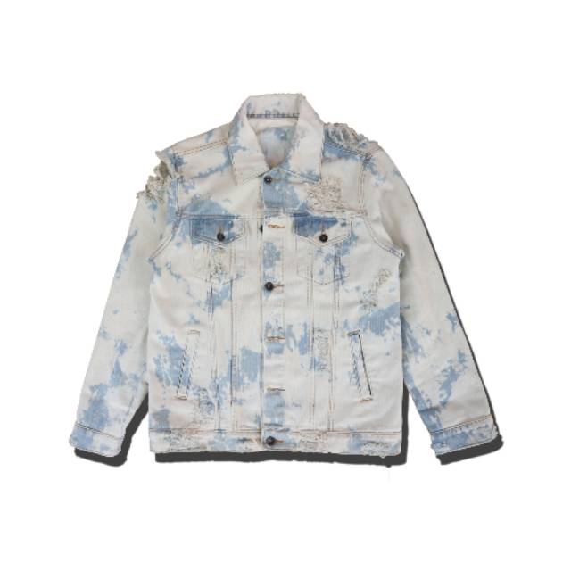 JAKET JEANS JAKET DENIM RIPPED - DESTROYER